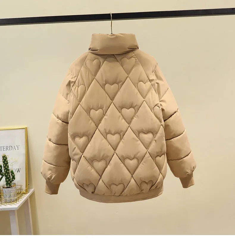 Novas mulheres jaqueta de algodão 2025 inverno temperamento elegante casaco feminino confortável solto senhoras algodão acolchoado outerwear