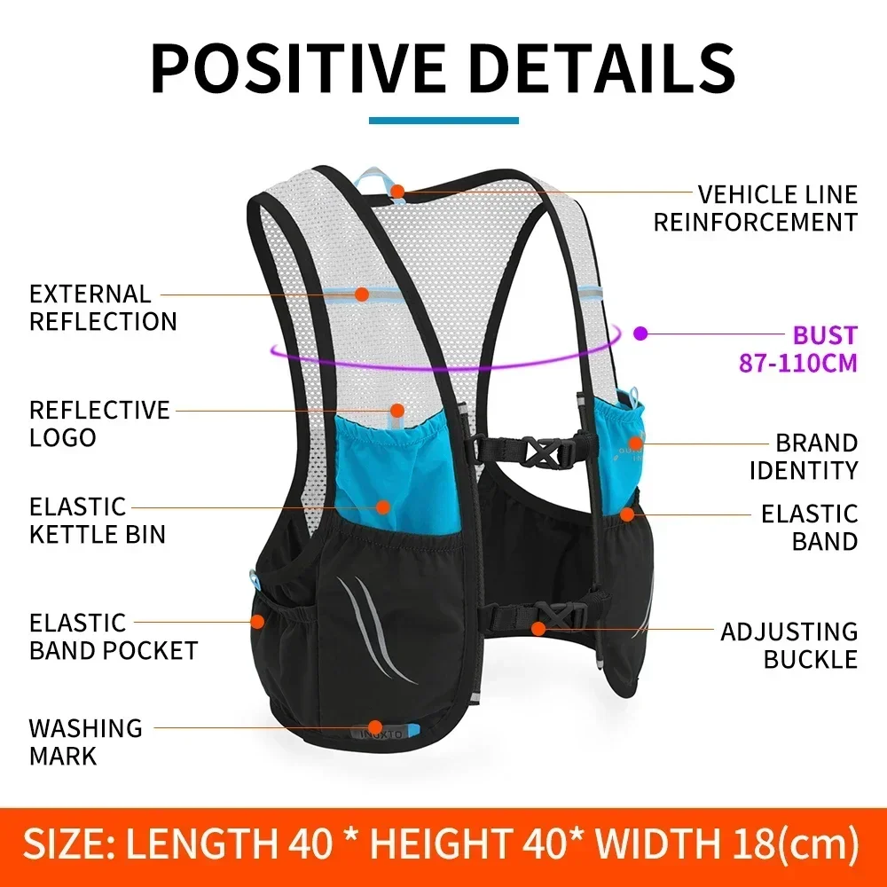 Lightweight Running Backpack Hydration Vest Suitable for Bicycle Men Marathon Hiking Ultra-light Portable Drinking Water Bag