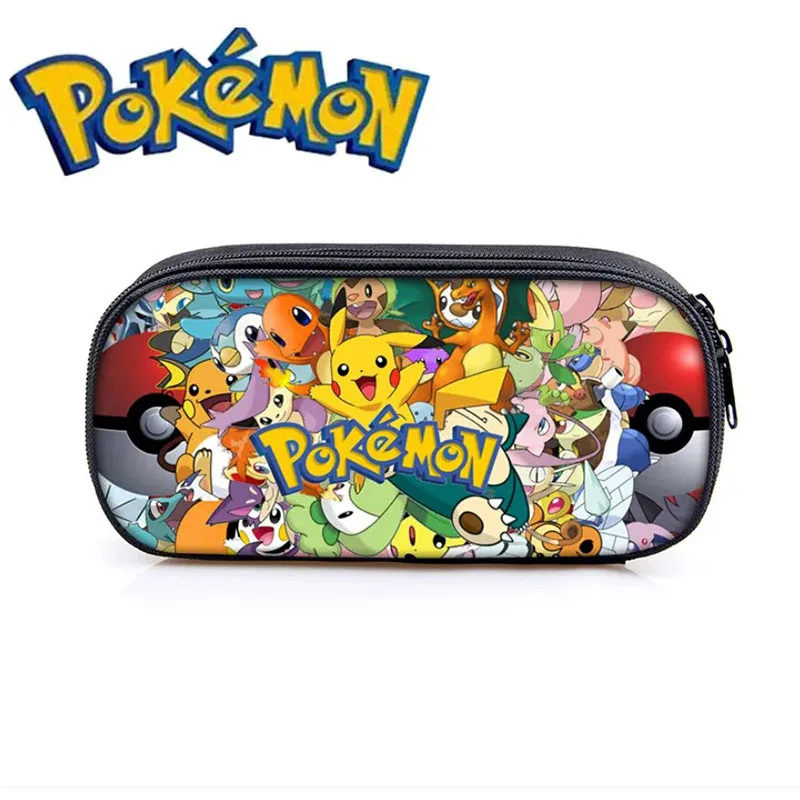 

Pokémon Pencil Bag Pikachu Childrens Stationery Pencil Bag Storage Box Pokemon Ash Ketchum Single-layer Pencil Bag Birthday Gift