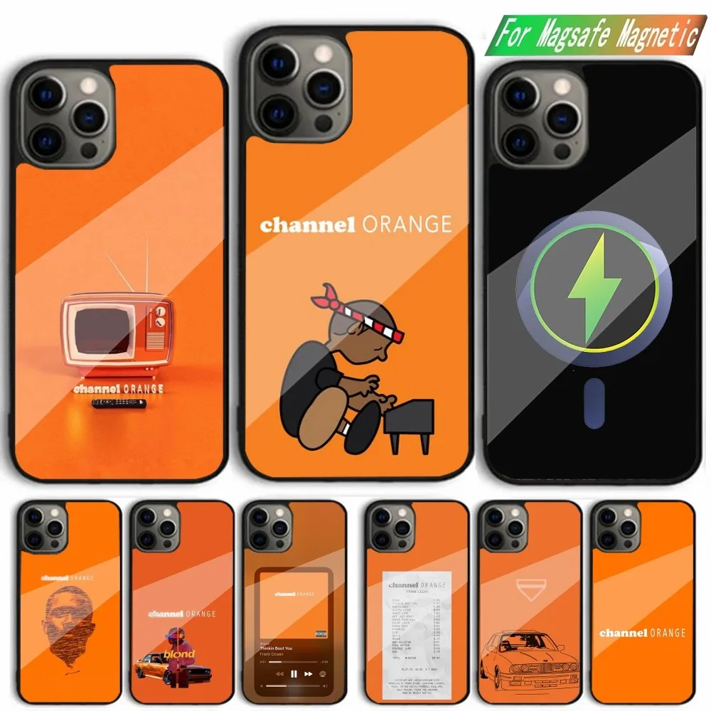 

F-Frank Channel Orange Ocean Phone Case For iPhone 15,14,13,12,11,Plus,Pro,Max Mini Magsafe Magnetic Wireless Charging