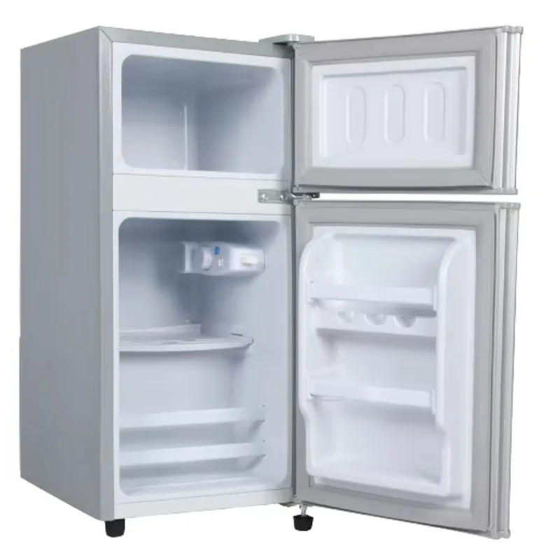 Hotel with double door stainless steel compact refrigerator dormitory and home energy saving
