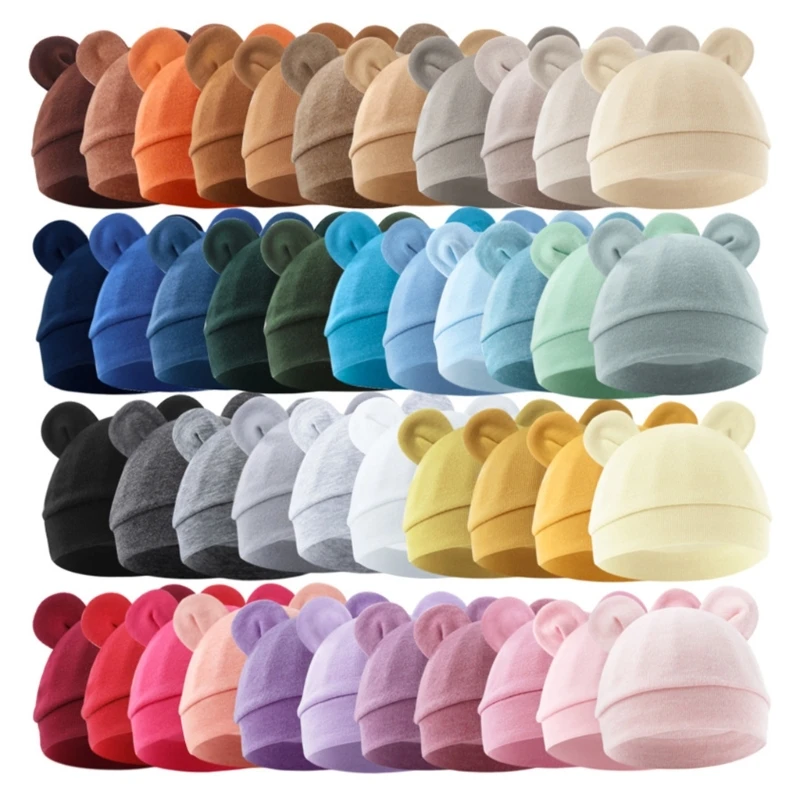 Soft & Breathable Newborns Baby Hat Cotton Fetal Caps for 0 to 3 Months Comfortable Infants Bonnet Fashionable New Dropship