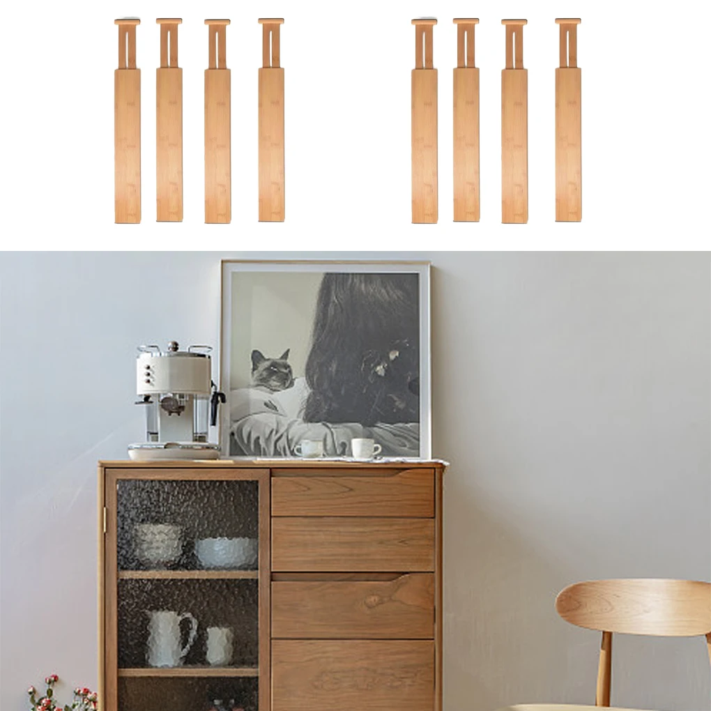 

4pack lot Maximize Space In Kitchen With Bamboo Drawer Dividers Easy To Install Organized Durable