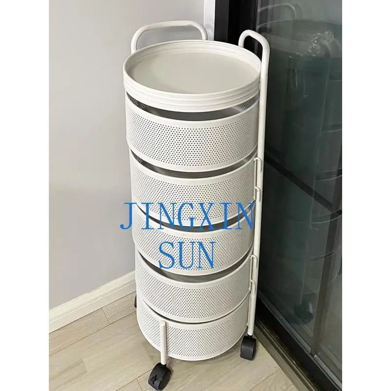 rack Installation-free household carbon steel vegetable rack Floor-to-ceiling movable multi-layer square kitchen rotating