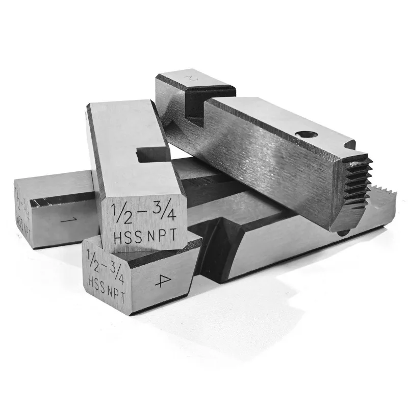 

Threading Machine Dies 1/2"-3/4" NPT Pipe Dies 4 Pcs Right-Handed HSS Material