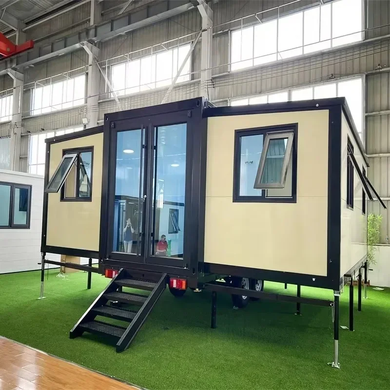 Folding Box House Steel Structure Prefab Foldable Container House Hurricane Proof Waterproof Prefabricated Portable Home