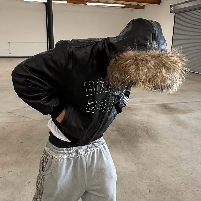 سترة أوروبية وأمريكية جديدة لعام 2025 للرجال Y2k موضة الشارع موضة فضفاضة غير رسمية متعددة الاستخدامات معطف سترة كبير الحجم للنساء #4