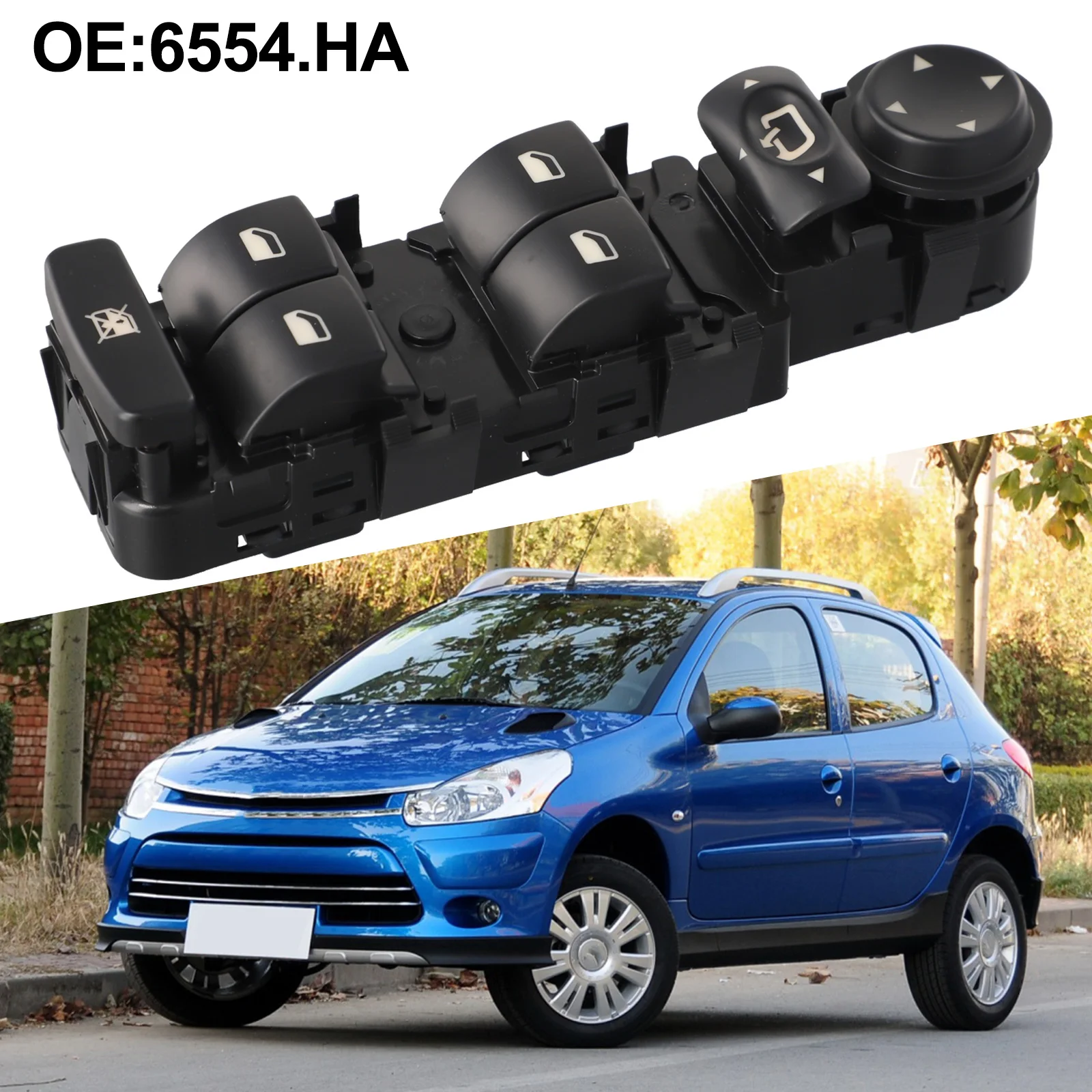 

1pcs Electric For Window Mirror Switch 6554.HA Left Master Power For Window Lifter Control Switch For C4 04-15