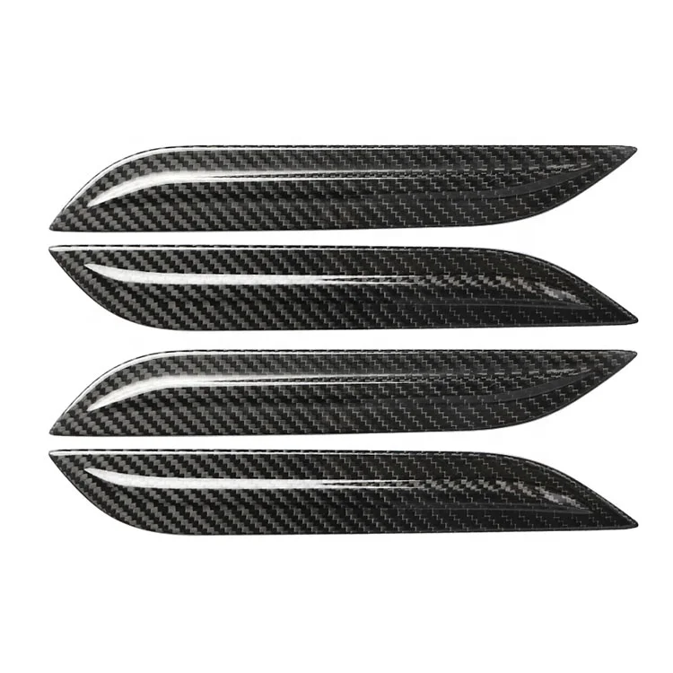 Ricambi auto di qualità originale Fibra di carbonio modificata Maniglia per porta in carbonio secco Accessori decorativi Adesivi per Tesla Model S 2018-
