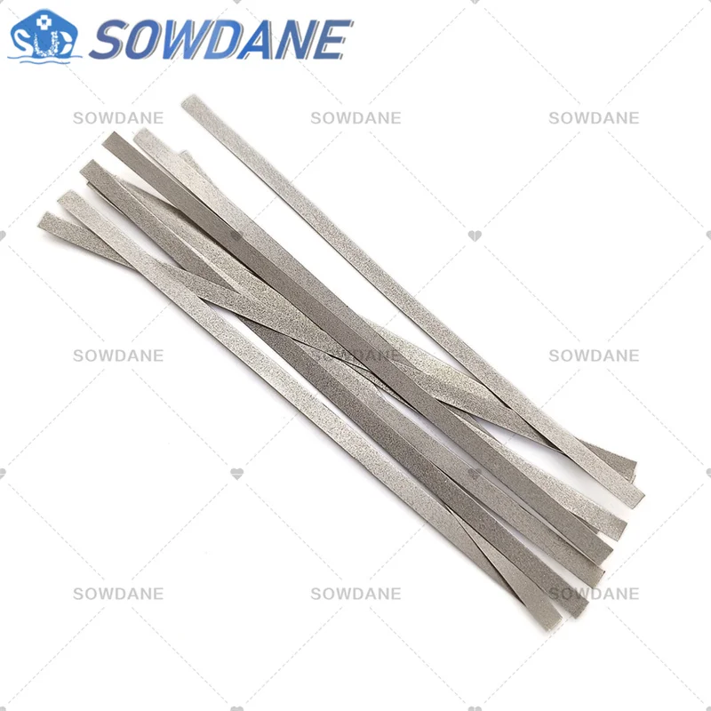 Dental Metal Polishing Stick Strip with Single Side of Diamond Sanding Surface (6mm /4mm Width for selection) Teeth Whitening