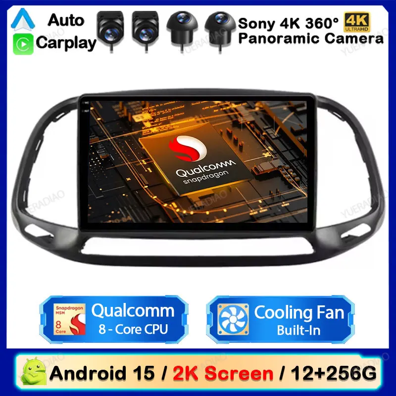 

Android 15 Carplay Auto For Fiat Doblo 2015 2016 2017 2018 2019 2020 Car Radio Multimedia Video Player GPS NAVI 2k Screen QLED