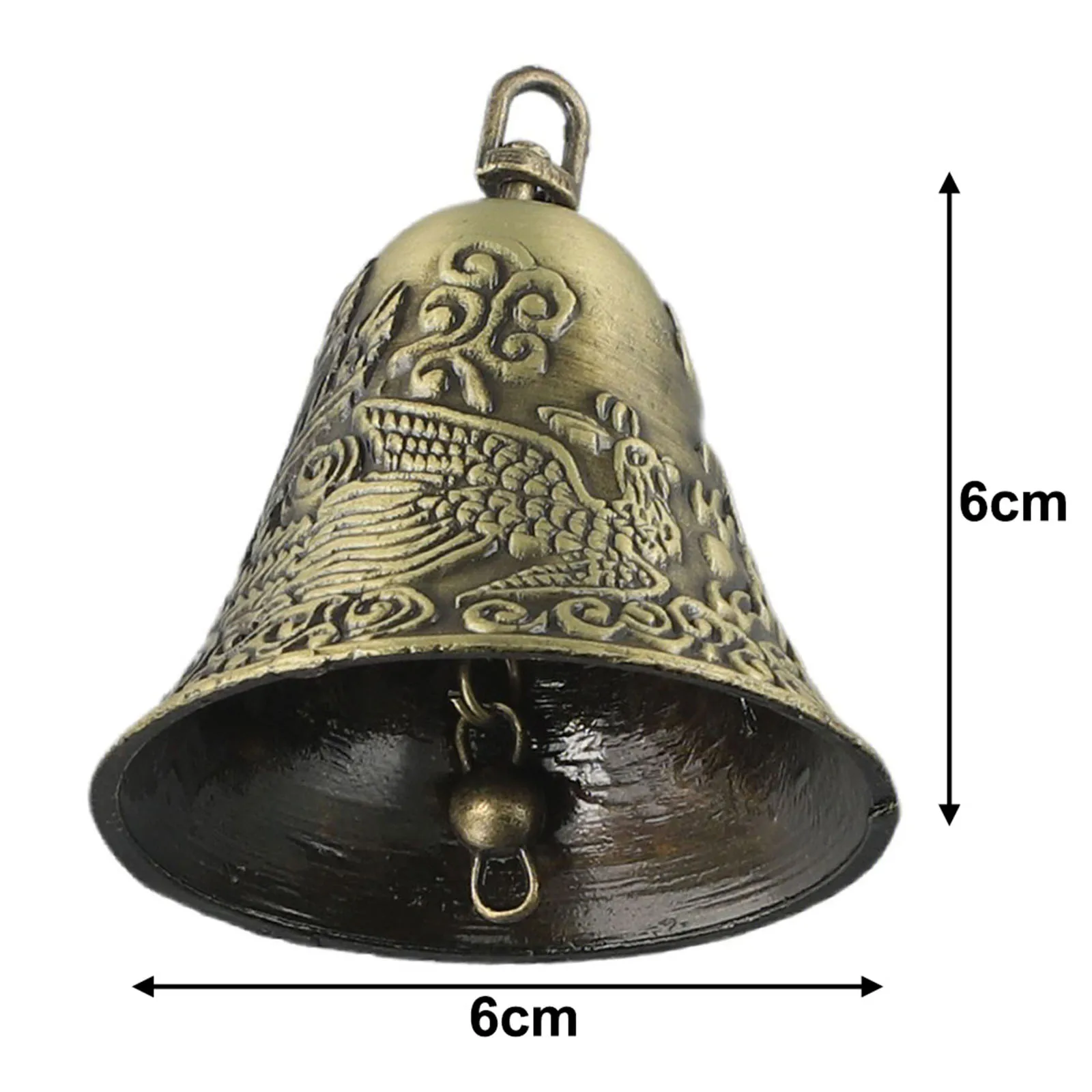 Zinc Alloy Livestock Bell with Classic Brass Tone and Antique Visual Elements for Field-Based Animal Oversight