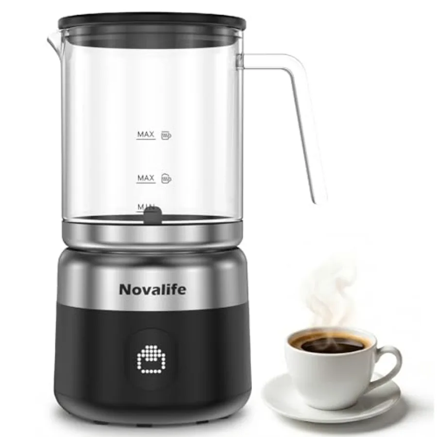 

5-in-1 Electric Milk Frother Removable Milk Frother and Steamer One-Touch for Hot and Cold Milk Froth Latte/Cappuccino/Hot Choc