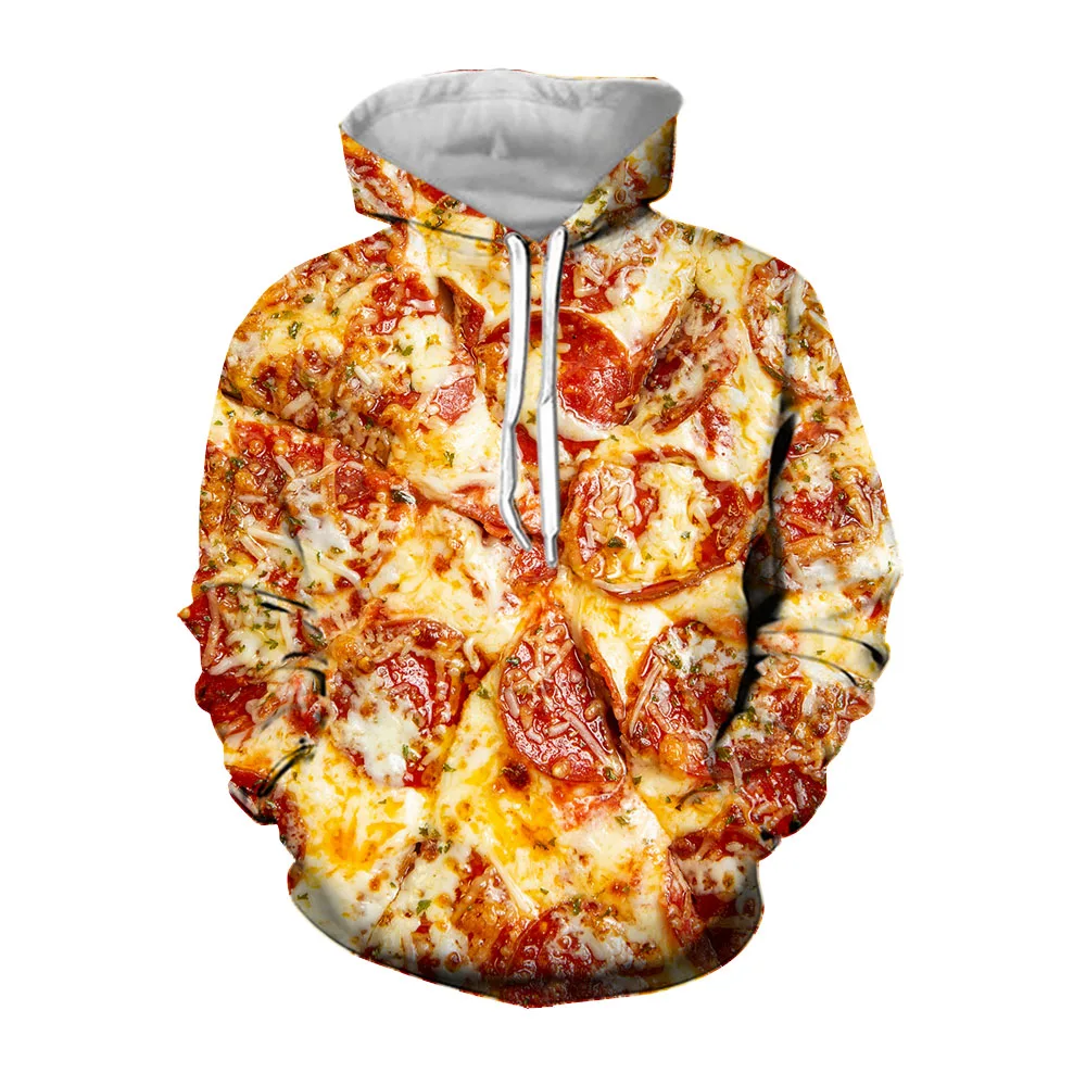 

Jumeast 3D Pizza Fries Printed Funny Hoodies For Men Pasta Graphic Kangaroo Pocket Hooded Sweatshirts Fall Aesthetic YK2 Clothes