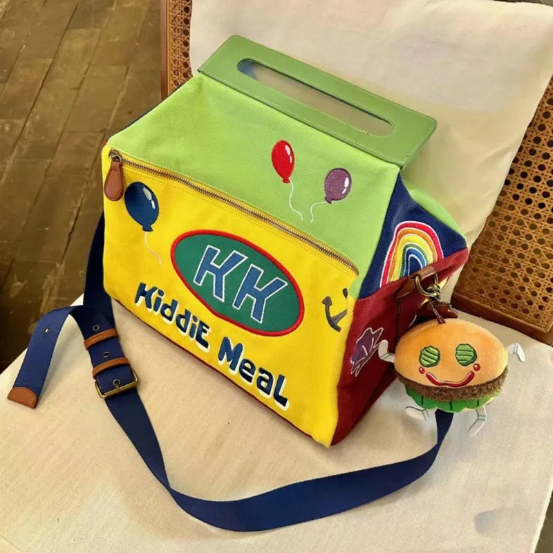 Y2K borsa a tracolla per cartoni animati Anime sotto le ascelle divertente borsa a tracolla in tela carina borsa a tracolla con cerniera borsa da viaggio Kawaii