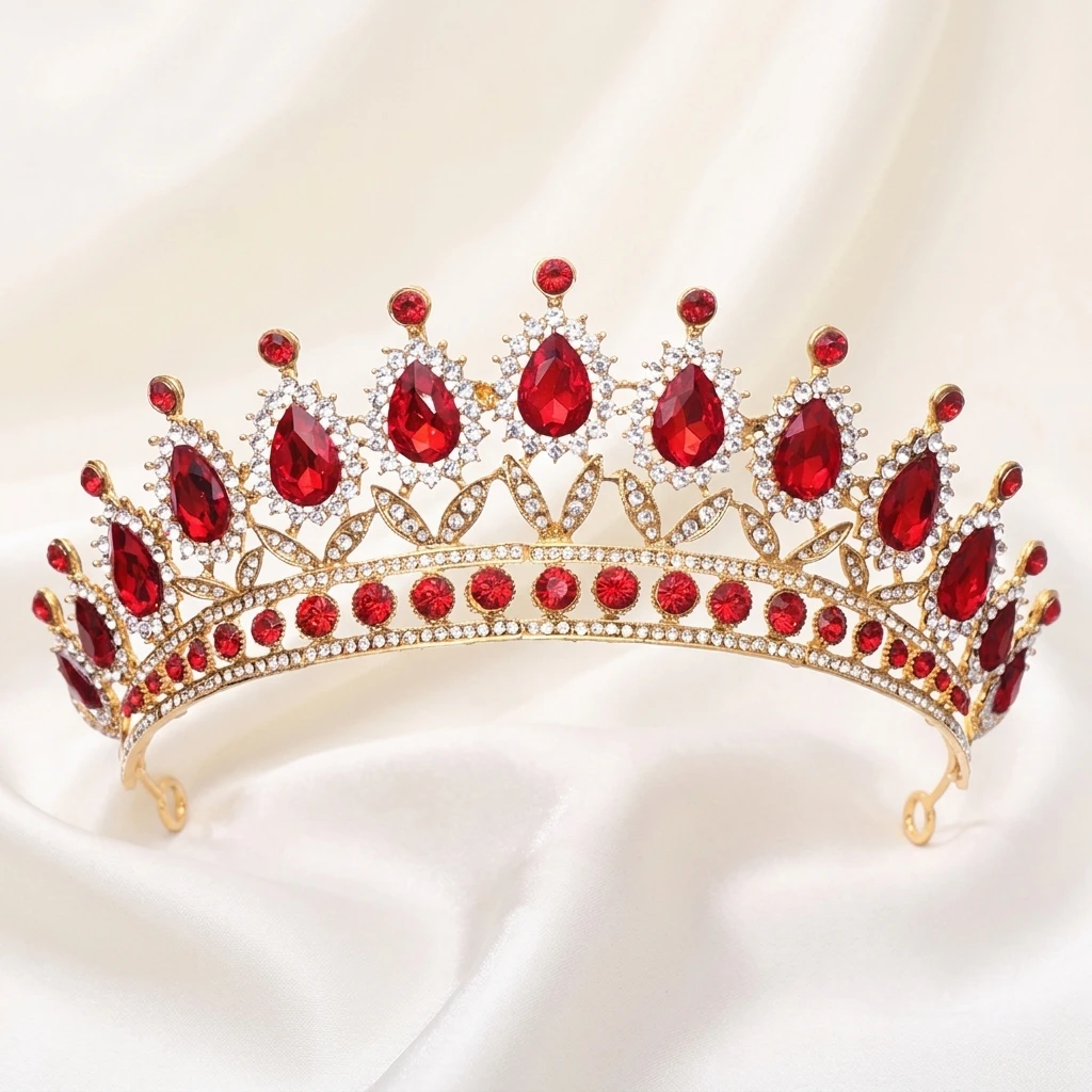 Bridal Crown Elegant Wedding Ceremony Princess Diadem for Bride Luxurious Alloy Headpiece Party Hair Accessory Jewelry Gift 2