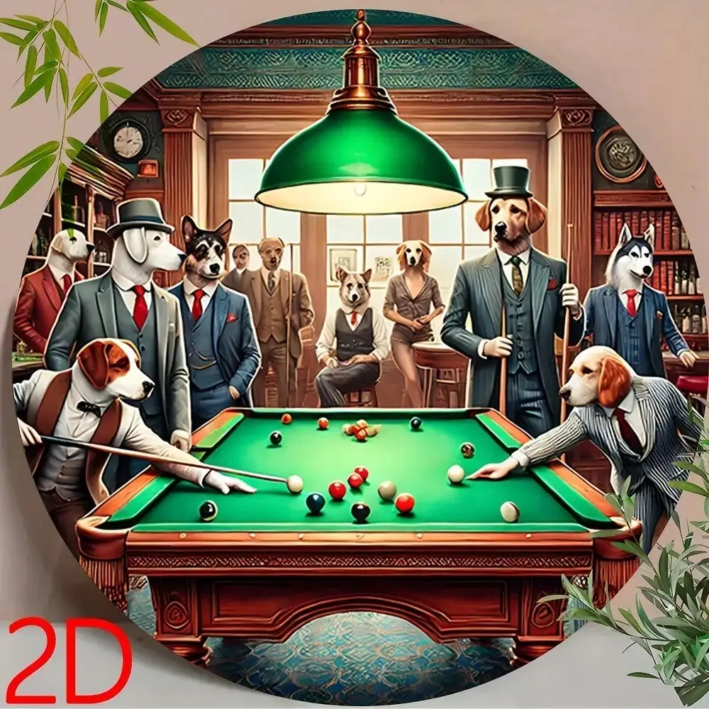 Lustiges Hunde-Poker-Spiel 8x8 Vintage Blechschild für Männerhöhle Wanddekoration