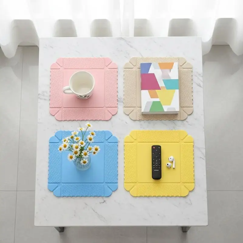 Folding storage box with magnetic suction silicone insulation pad, thick dining mat, outdoor folding vegetable board