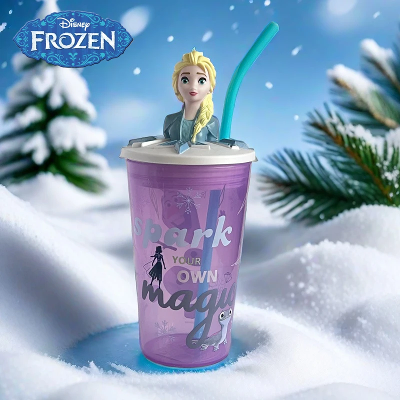 

Miniso Frozen Elsa Princess Cup Tumble Anime Figure Cup Disney Bottle Anime Accessories Girls Gift