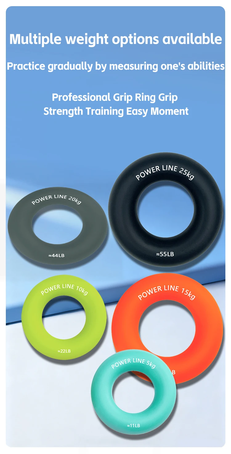 Silikon-Fingertrainer-Ring Handgelenk-Fingertrainer Handmuskel-Stärkungsring Übungs-Karpaltunnel-Expander Fitness-Trainingsgerät – Detail 5