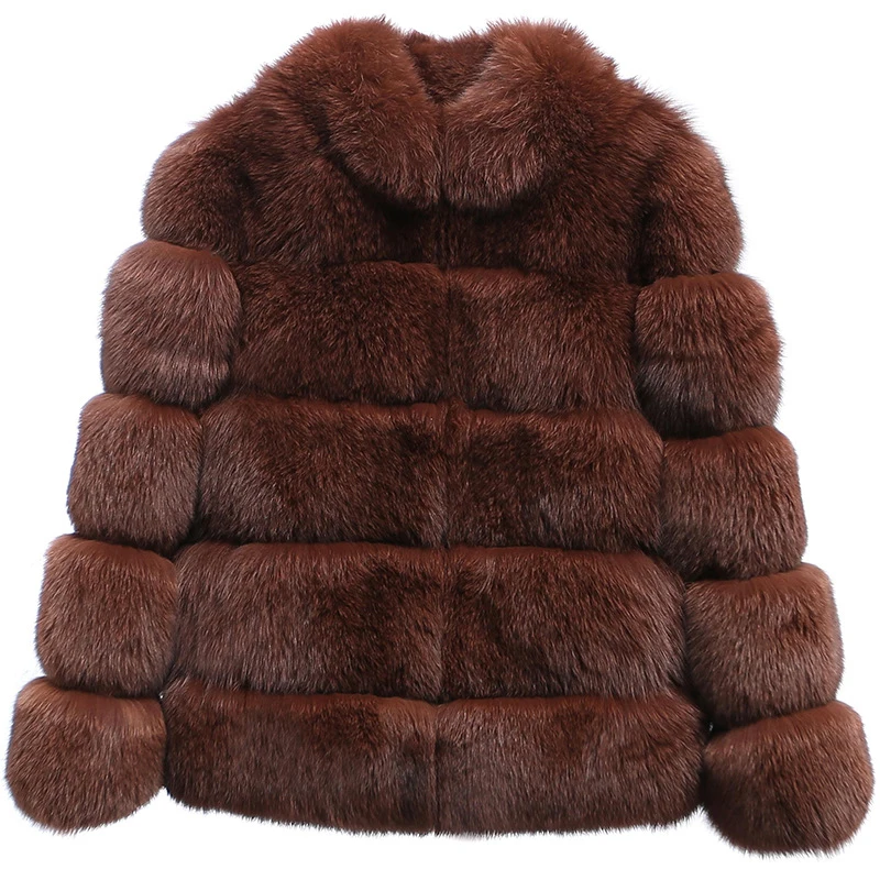 Women Faux Fur Coat Winter High Quality Fluffy Stand Collar Coat Thick Warm Faux Fur Jacket Khaki Fuzzy Overcoat