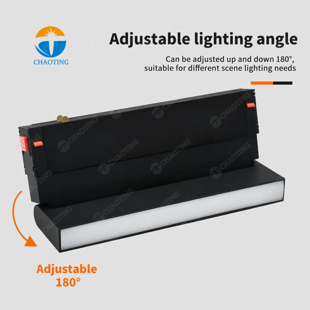 Proiettore pieghevole per luce di inondazione a LED COB con binario magnetico regolabile per decorazioni per interni Home Office Lampada lineare da incasso Certificazione CE