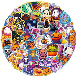 50Pcs Cute Halloween Vinyl Stickers for Kids Halloween Stickers for WaterBottles Waterproof Stickers for Halloween