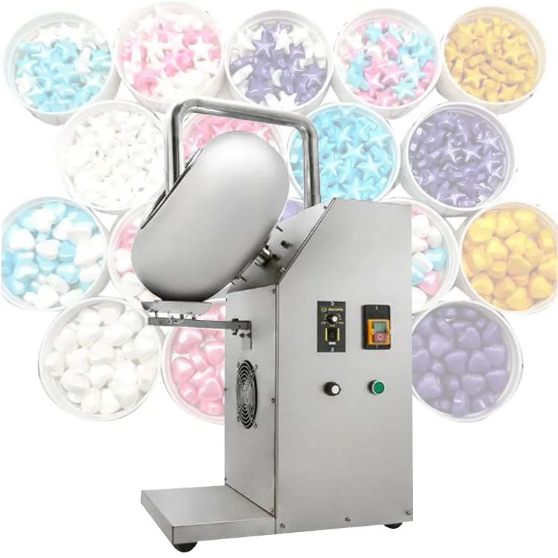 Peanut Chocolate Sugar Coating Machine Stainless Steel Candy Coater Machine Waxing Machine