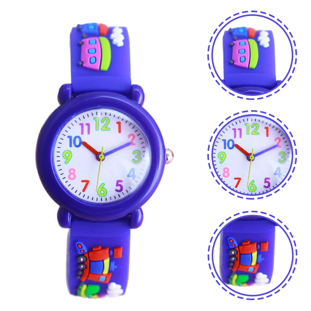 1Pcs 3D Silicone Watch Cartoon Decorative Wristwatch Comfortable Lovely Wrist Watch Clear Time Display