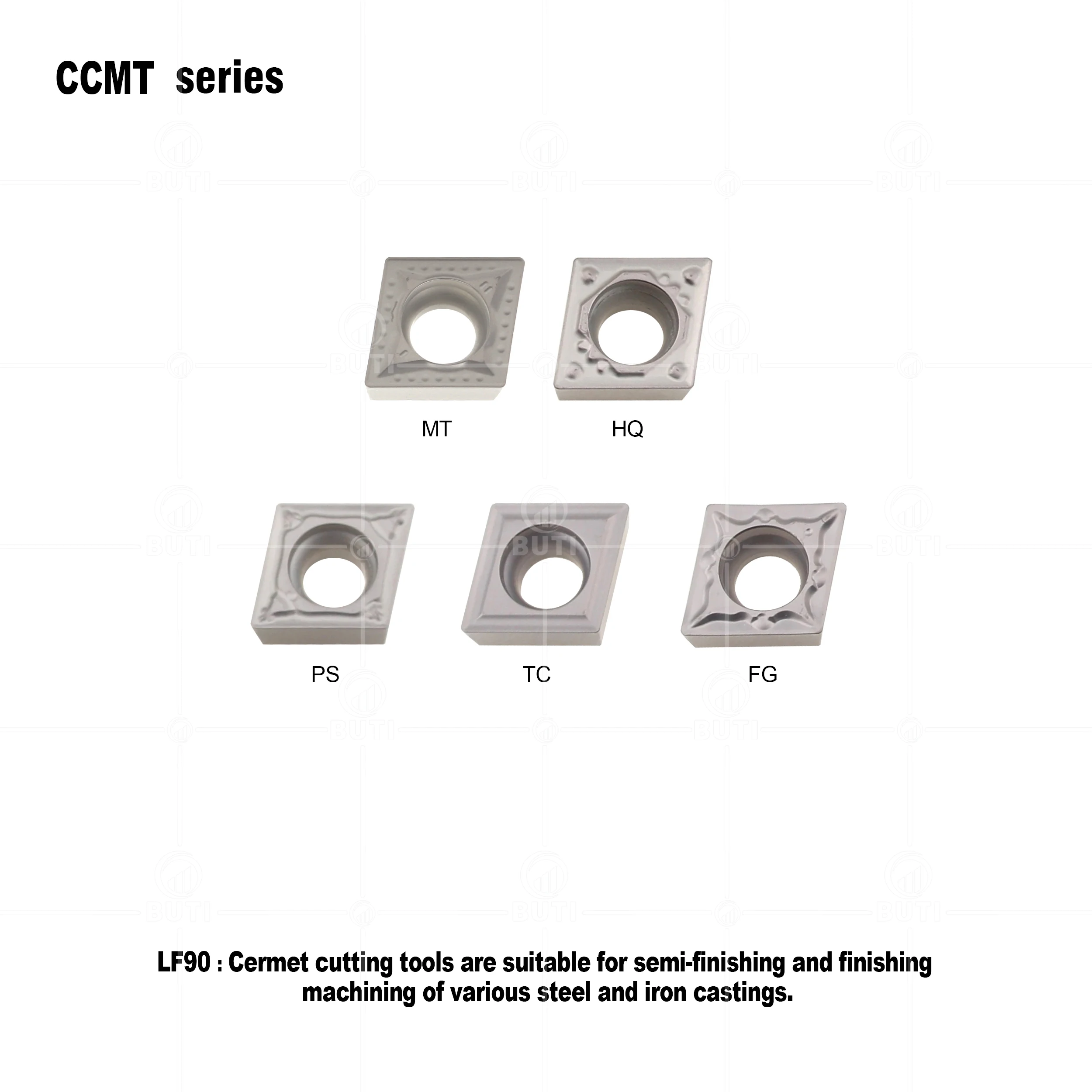 Imagem -05 - Deskar-cnc Torno Cortador de Corte Inserções Cermet Ferramentas de Torneamento 100 Original Ccmt060204 Ccmt09t304 Ccmt09t308 fg hq mt tc ps Lf90