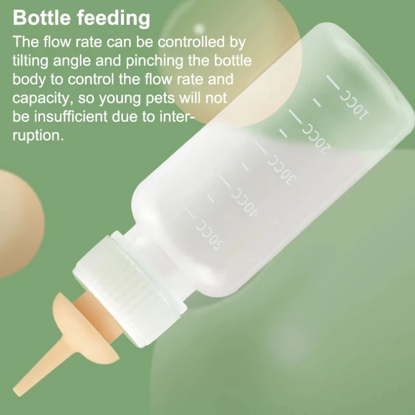 

Pet Kitten Feeding Bottle Nipple Feeder Can Squeeze Liquid Milk Nursing Bottle For Newborn Dogs Puppies Rabbits Hamster Cat