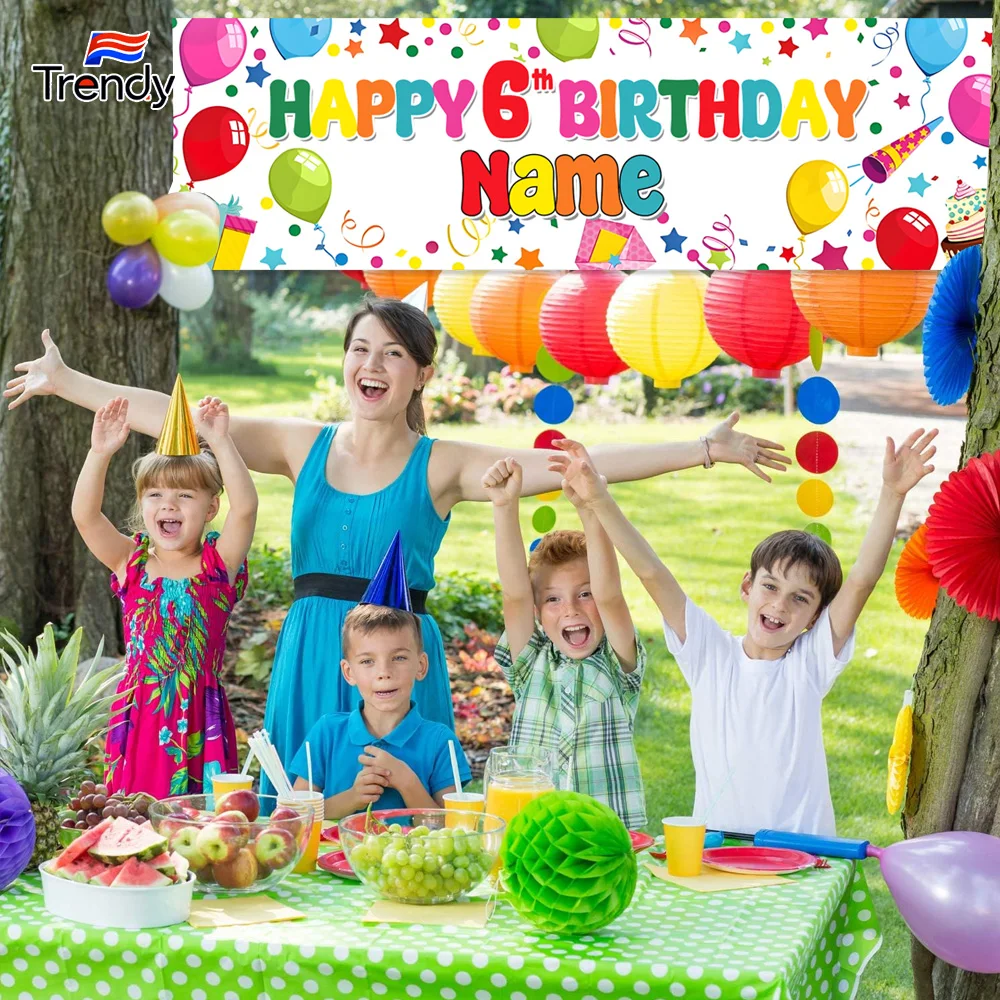 

Birthdays Backdrop Custom Name Age Background Personalized Banner Party Happy Birthday Decor Custom Name Outdoor Indoor Party
