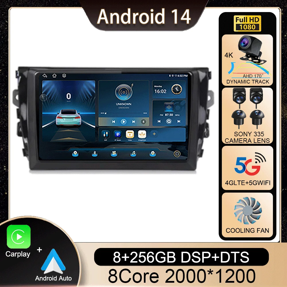 

Android 14 Carplay 4G WiFi For Zotye T600 2014 - 2019 GPS Multimedia Player Navigation Head Unit Mirror Link Stereo No 2Din DVD