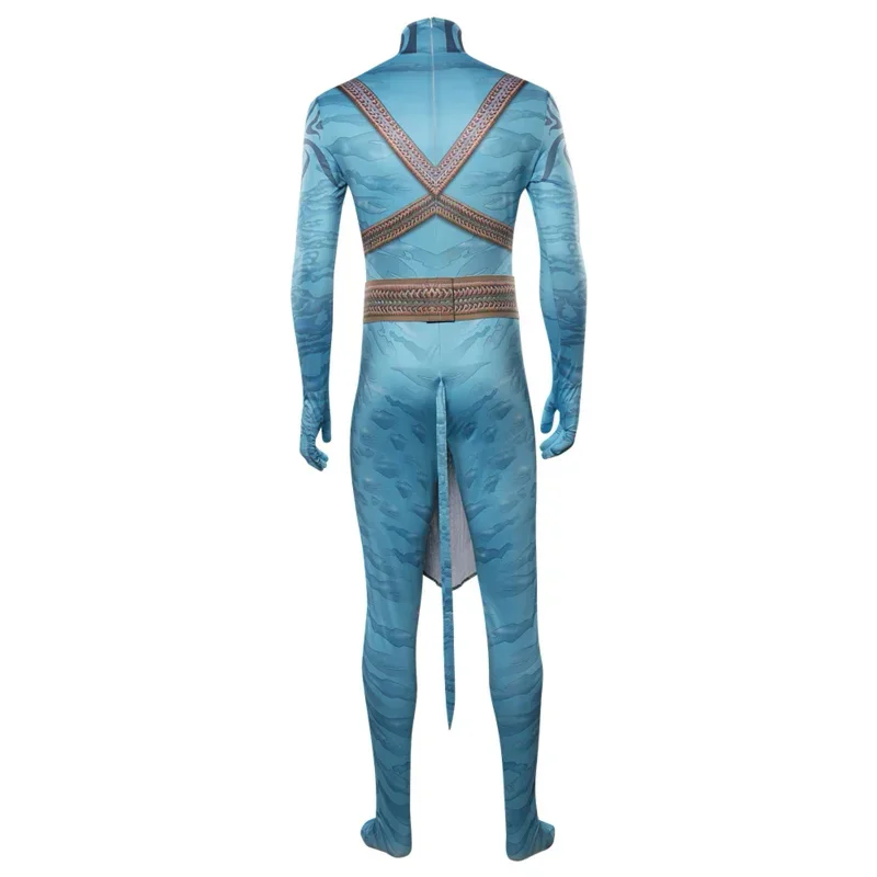 Jake Sully Cosplay Men Costume Aar 2 Movie The Way Of Water Roleplay Fantasia Man Jumpsuit Halloween Carnival Cloth Disguise