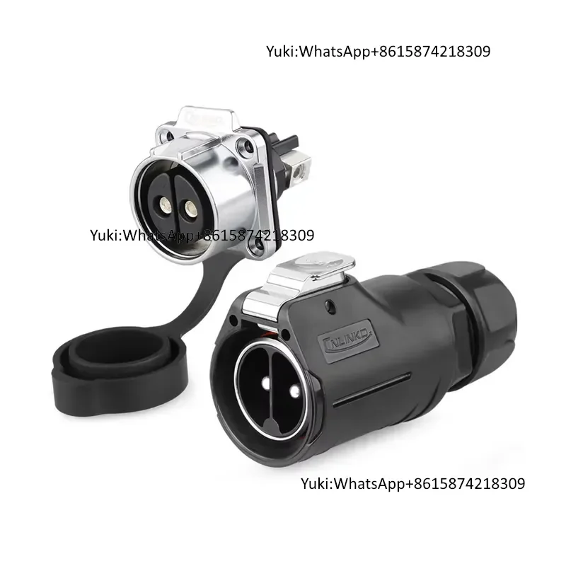Supplier IP67 Waterproof Industrial Power Cable Connector Cnlinko LP28 2Pin Circular Electrical Male Plug Female Socket for