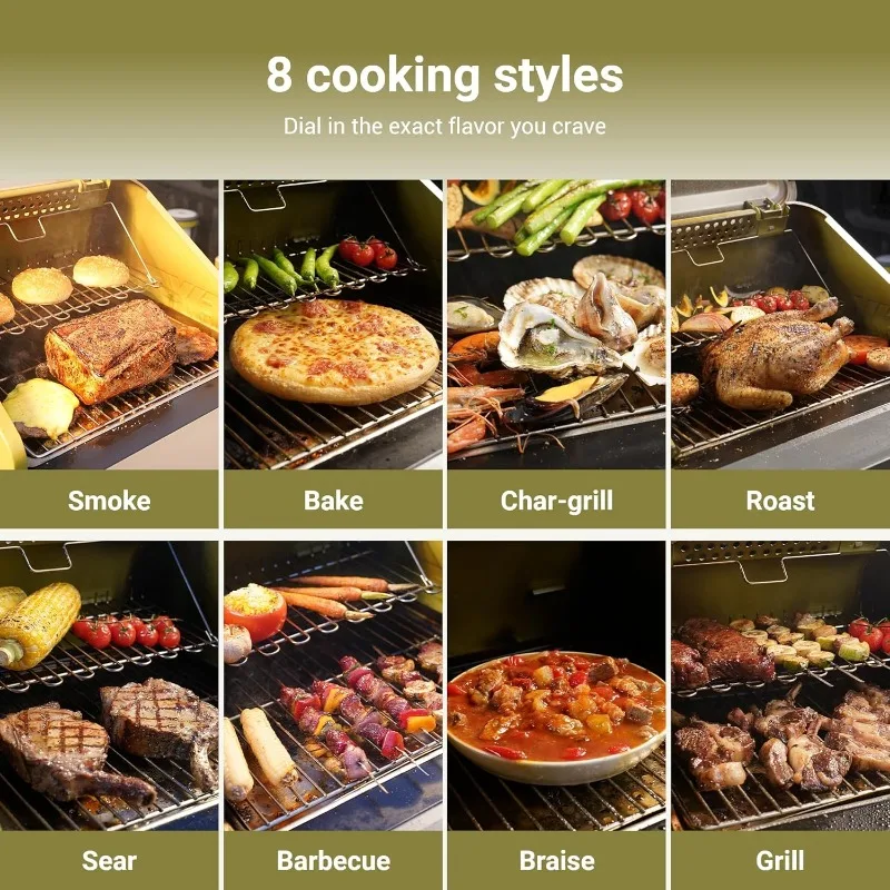 Fire'n'Go 20V Portable Wood Pellet Grill Smoker, Electric Tabletop Pellet Smoker, 287 Sq.In. Cooking Area