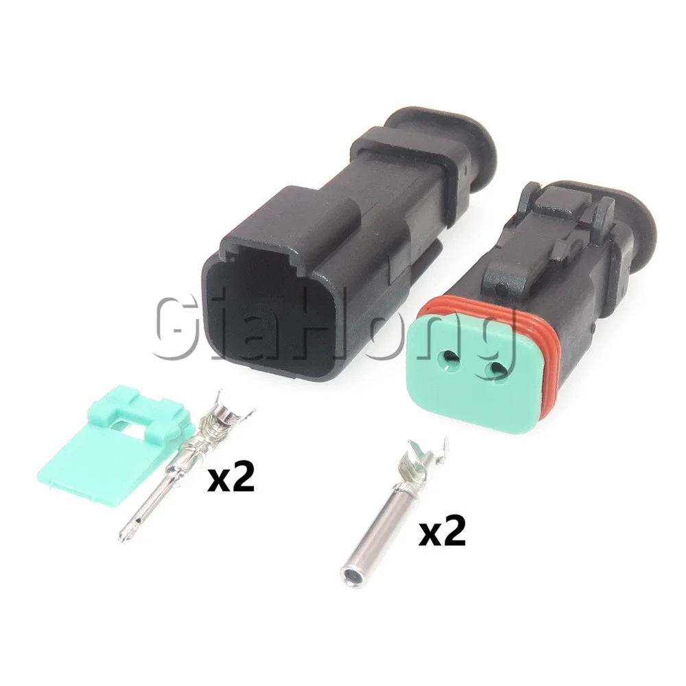 1 Set 2 Way DT04-2P-E008 AC Assembly Auto Wire Connector DT04-2S-E008 Car Wire Plug Car Fuel Spray Nozzle/Pump Waterproof Socket