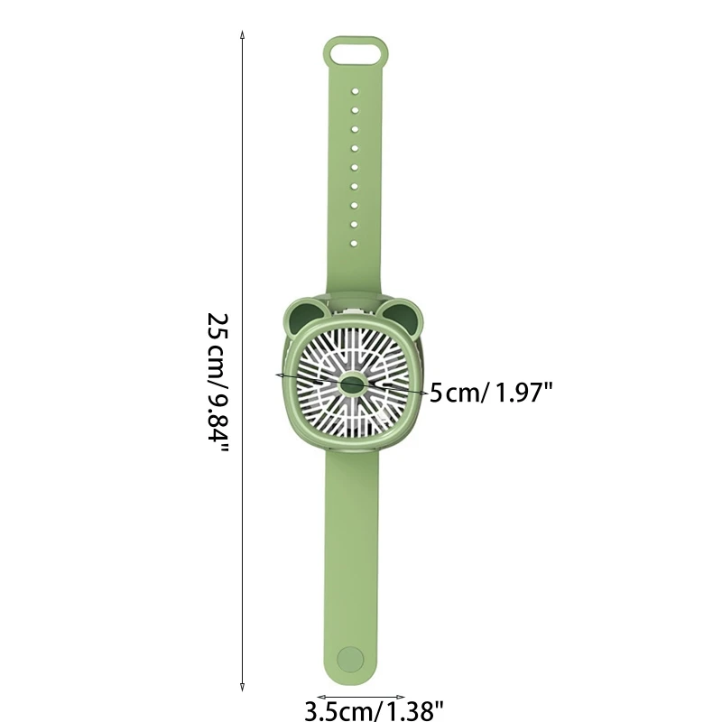 Mini Mang Theo Cổ Tay Quạt Đồng Hồ Mùa Hè Động USB Sạc Quạt Làm Mát Không Khí Có Thể Tháo Rời Cá Nhân Cho Đồ Chơi Đồng Hồ Bàn