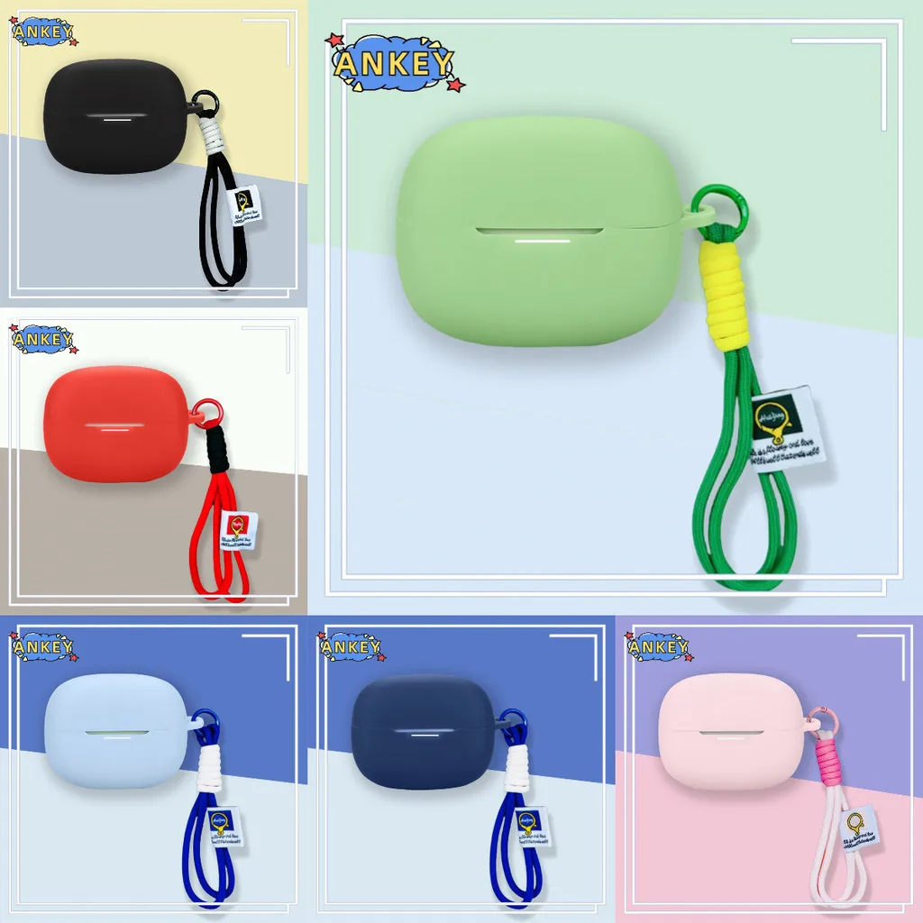 Case for OPPO Enco Air4i Buds3 Pro Nylon Lanyard Protective Soft Cover Shells Anti Dust Sleeve Hand Rope Strap Accessories