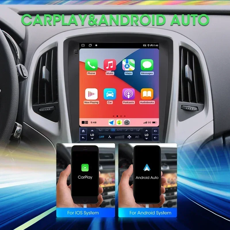 Srnubi 9,7 "Radio de coche Android para Opel Astra J Vauxhall Buick Verano 2009-2015 vídeo Multimedia 2Din 4G WIFI unidad principal Carplay 4