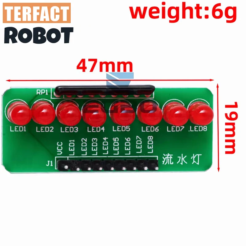 1-10PCS Programmable 8-Channel LED Marquee Module Kit | Waterfall Chasing Light PCB Board Compatible for Arduino