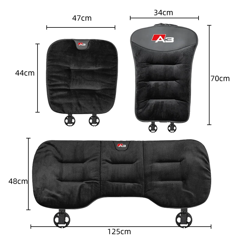 

Car Seat Cushion For Audi A1 A3 Sportback A4 A5 A6 A7 A8 Warm Thick Plush Rear Seat Cushion Cover Car backrest Protective Pad