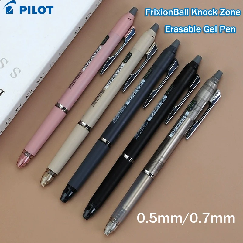 Pilot FriXion Knock Erasable Gel Pen,0.5mm Fine Point,Writes Smoothly&Erases Cleanly,Perfect for No-Mistake Note Taking and Test
