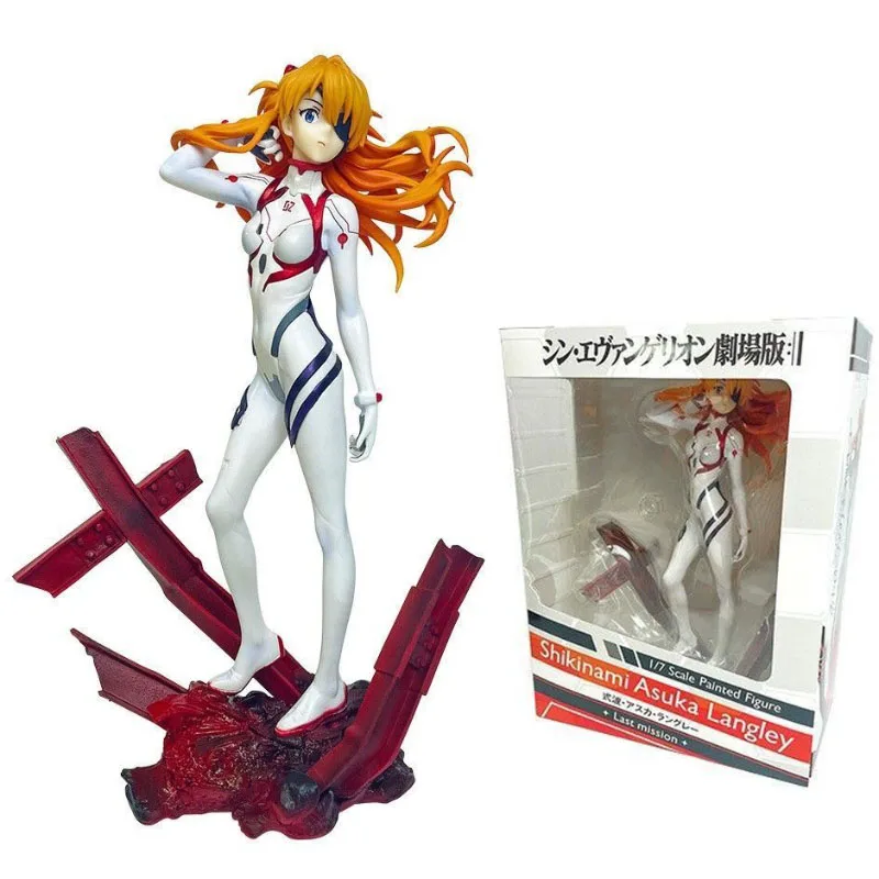 

25cm Asuka Langley Soryu Action Figure Manga Figurine Doll Ornament Anime Asuka Langley Soryu Figuras GK Statue Model Toys Gift