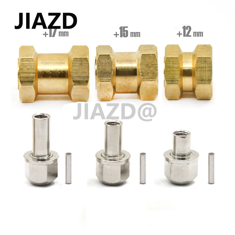 Adaptador de rueda hexagonal para coche teledirigido, accesorio de 12mm/15mm/17mm, para 1/10 RC Crawler TRX4 RC4WD D90 D110 Axial Scx10 90046 catRC, 4 Uds.