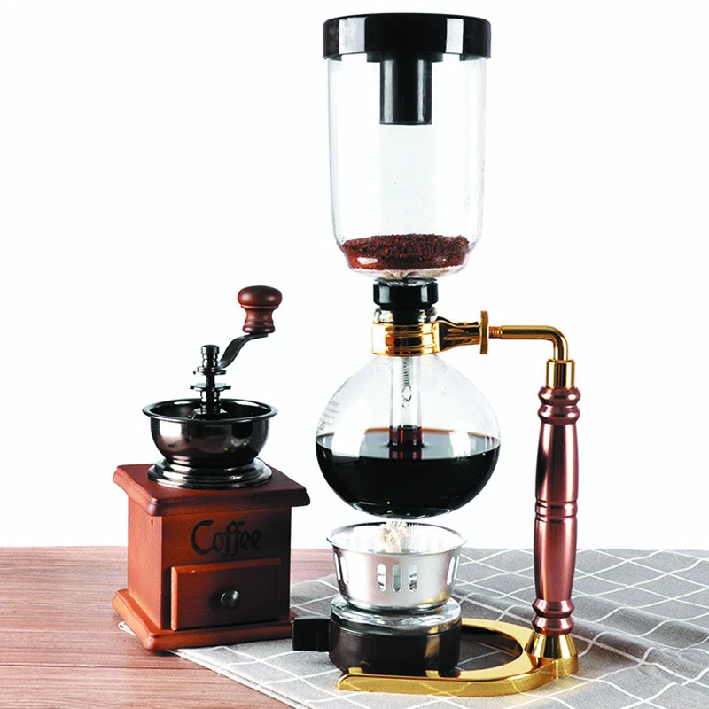 

Syphon Coffee Maker Alcohol Burner Tabletop 5 Cups Glass Siphon (syphon) Coffee Maker