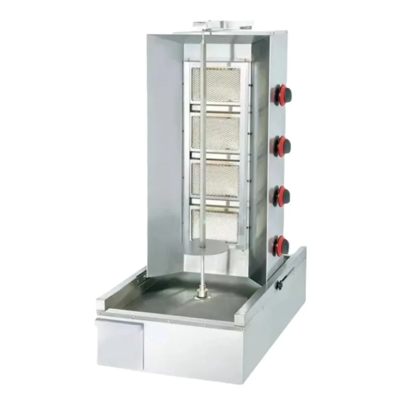 

Factory Price Stainless Steel Gas Motor Automatic 4-Burner Commercial Shawarma & Kebab Grill Machine 100kg/h 110-380V Sale