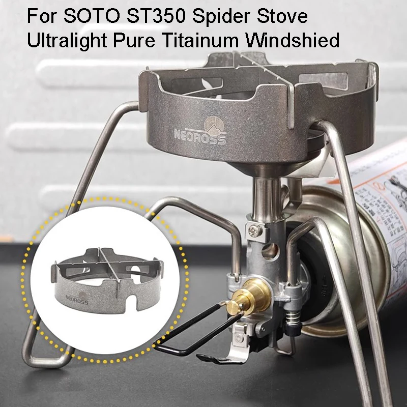 For SOTO ST350 Titanium Spider Stove Accessories Ultralight Pure Titanium Windshield Cooking Windbreak Camping Tourism Picnic