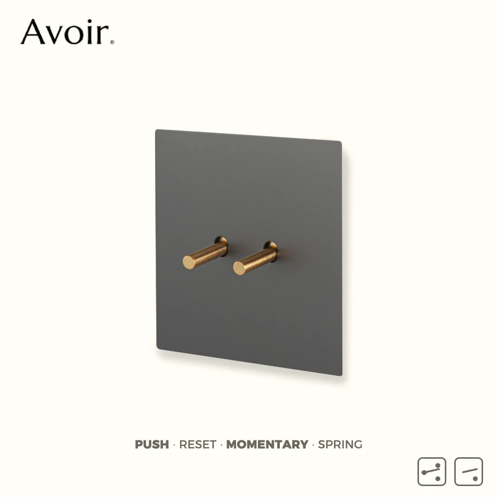 

Avoir Vintage Push Button Switches Home Improvement Gray Momentary Switch Wall Outlet Socket Dimmer Switches 220V Reset Switch