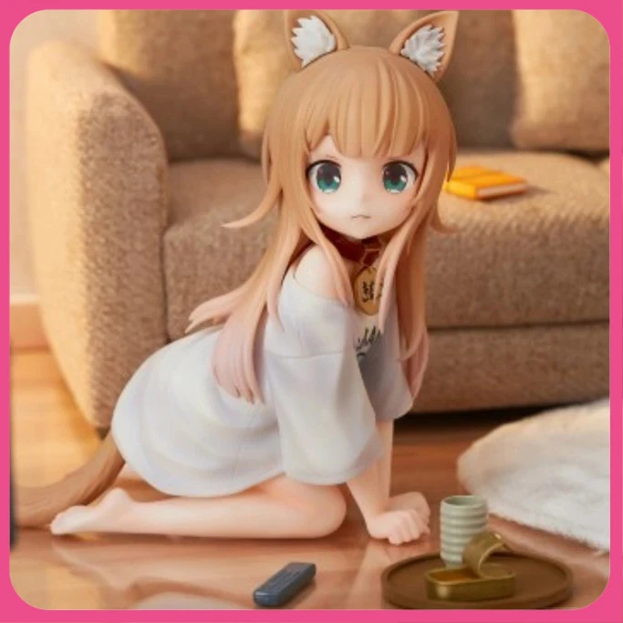 In Stock Anime Uchi No Neko Ga Onnanoko De Kawaii Kinako Cute Girl PVC Action Figures Collection Model Doll Toys Christmas Gift